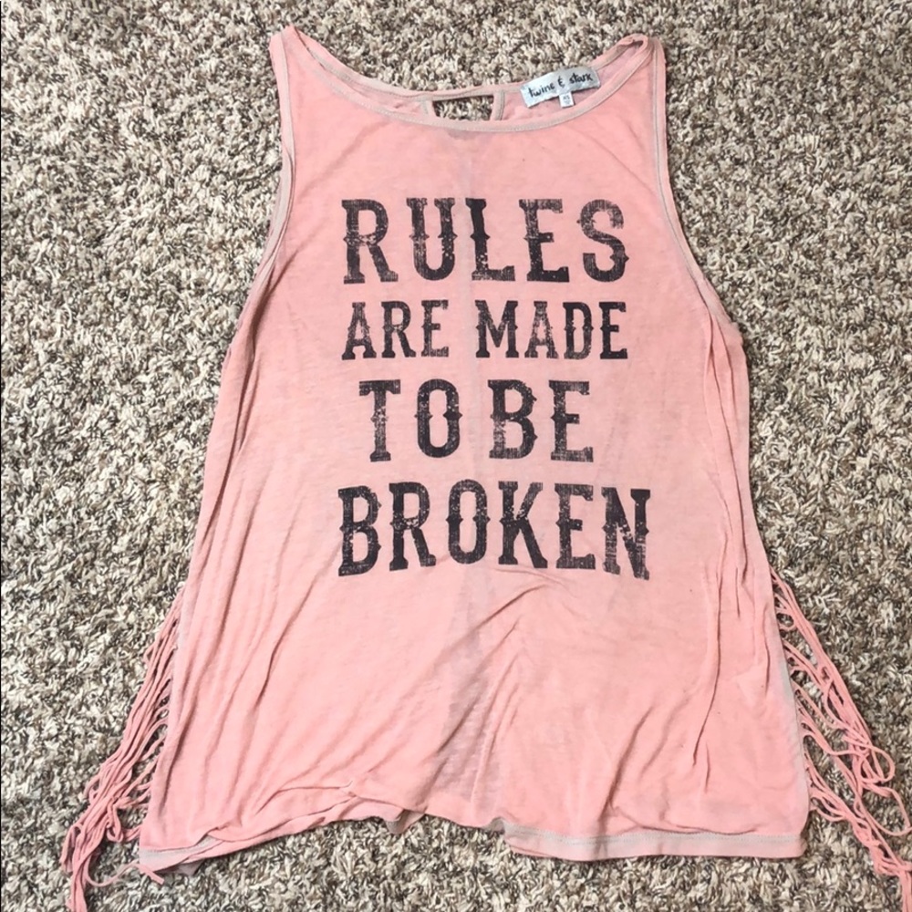 Rules are made to be broken tank top